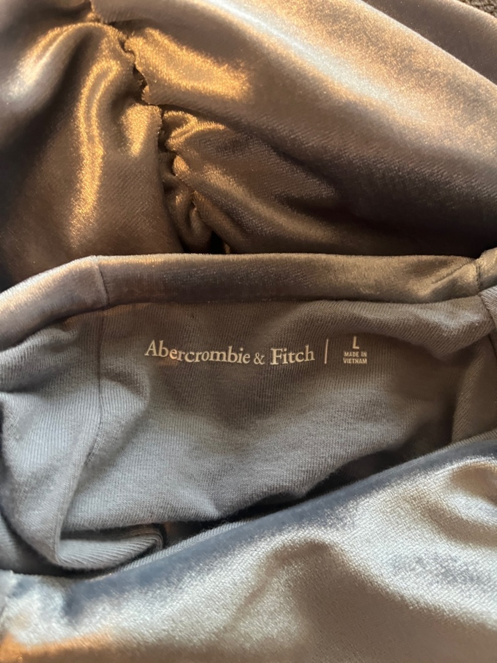 Abercrombie & Fitch Paloma Sleeveless Metallic Velvet High Neck Top Large - Picture 4 of 6